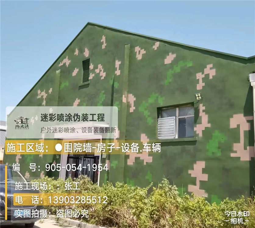 杭州外墙数码迷彩漆施工报价清单（100㎡标准墙面测算）